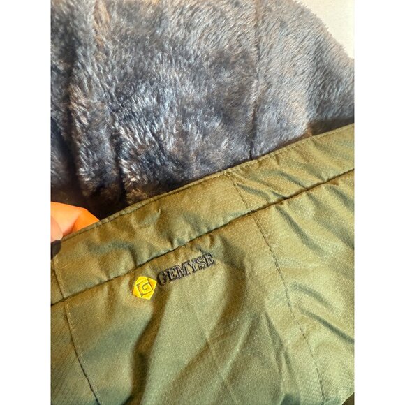 Gemyse Kids Waterproof Insulated Winter Jacket Size 10/12 Olive Green With Hood - Picture 7 of 8